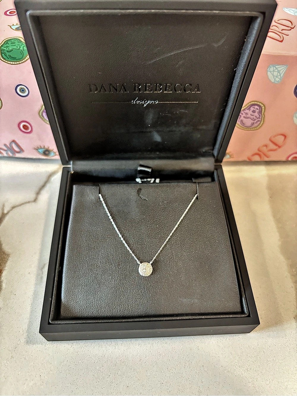 Dana Rebecca Lauren Joy Mini Disc Necklace White Gold Mini Disc Necklace Like